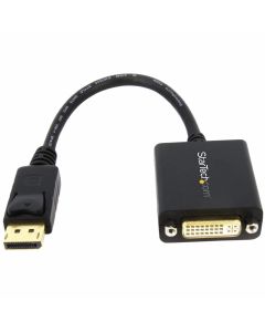StarTech.com DisplayPort to DVI Adapter - DisplayPort to DVI-D Adapter Video Converter 1080p - DP 1.2 to DVI Monitor/Display Cable Adapter Dongle - DP to DVI Adapter - Latching DP Connector