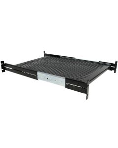 StarTech.com 2U Sliding Server Rack Mount Shelf - 20 to 30in Adjustable Mounting Depth - Vented - 50lb - Heavy Duty Universal 19” Rack Shelf for Equipment Rack - 24in Deep