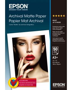 Epson Archival Matte Paper, DIN A3+, 189g/m², 50 Sheets