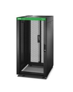 APC Easy Rack, 24U, Black, With Roof, Castors, Feet, 4 Brackets, and Side Panels, No Bottom, 1198H x 600W x 800D mm