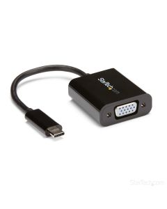 StarTech.com USB-C to VGA Adapter - Black - 1080p - Video Converter For Your MacBook Pro - USB C to VGA Display Dongle - Upgraded Version is CDP2VGAEC