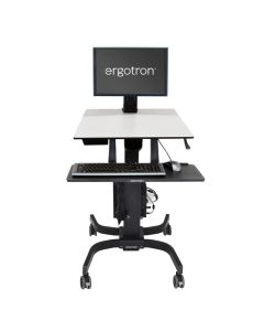 Ergotron WorkFit-C, Single LD Sit-Stand Workstation Black, Grey Multimedia cart