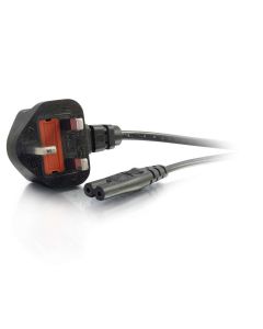 C2G 1m UK Non-Polarised Power Cord (BS 1363 to IEC 60320 C7)