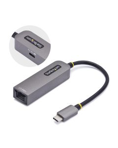 StarTech.com 2.5GbE USB-C to Ethernet Adapter, 100W PD Pass-Through, NBASE-T NIC, USB 3.0 Type-C 2.5/1G Multi Speed Network, Thunderbolt Compatible, Windows & Mac