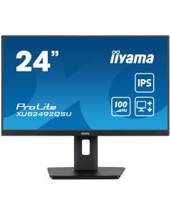 iiyama ProLite 24” QHD IPS technology panel with USB hub, 100Hz refresh rate and height adjustable stand