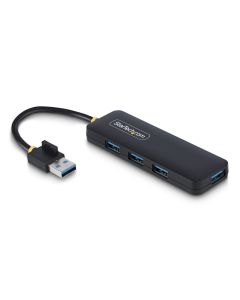 StarTech.com 4-Port USB-A Hub, 5Gbps, Bus Powered, Small Travel Mini USB Hub, Multi-Port USB 3.0 Splitter, Portable USB Hub, Overcurrent Protection (OCP)