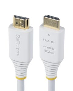 StarTech.com 6ft (1.8m) Premium Certified High Speed HDMI Cable, 4K 60Hz/1440p 144Hz, HDR10/HDCP 2.2/ARC, 18Gbps, UHD HDMI 2.0 Cord for TV/Monitor/Display, TPE Jacket, White