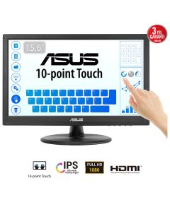 ASUS Touch VT169HE computer monitor 39.6 cm (15.6") 1920 x 1080 pixels Full HD LED Touchscreen Tabletop Black