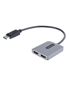 StarTech.com DP to Dual HDMI MST HUB - Dual HDMI 4K 60Hz - DisplayPort Multi Monitor Adapter with 1ft / 30cm cable - DP 1.4 Multi Stream Transport Hub, DSC | HBR3 - DP to HDMI Splitter