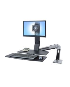 Ergotron WorkFit -A, Single LD @ Worksurface+ 61 cm (24") Desk Black