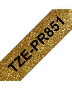 Brother TZE-PR851 label-making tape Black on gold