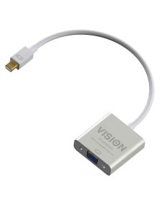 Vision TC-MDPVGA video cable adapter 0.220 m Mini DisplayPort VGA (D-Sub) White