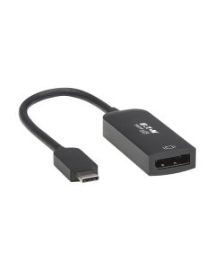 Tripp Lite U444-06N-DP8B USB-C to DisplayPort Active Adapter Cable with Equalizer (M/F), UHD 8K, HDR, DP 1.4, Black, 6 in. (15.2 cm)