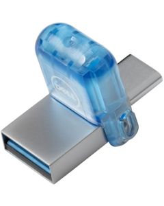 DELL AC429144 USB flash drive 256 GB USB Type-A / USB Type-C 3.2 Gen 1 (3.1 Gen 1) Blue, Stainless steel
