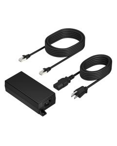 HP Poly PoE++ 65W 2.5G Adapter with 3.66m CAT6A Cable and Power Cord Black