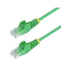 StarTech.com 50cm Green Slim CAT6 Ethernet Cable, Snagless, 100W PoE, UTP, LSZH, 28AWG Pure Bare Copper Wire, Slim RJ45 Network Patch Cord w/Strain Reliefs, Fluke Tested