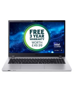 Acer TravelMate P2 TMP215-75 U5-125H 16GB 512GB W11P Intel Core Ultra 5 Laptop 39.6 cm (15.6") Full HD DDR5-SDRAM SSD Wi-Fi 6E (802.11ax) Windows 11 Pro Silver