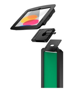 Compulocks iPad Air 10.9" (4-5th Gen) Space Enclosure Brandable Floor Stand Plus Hub Black