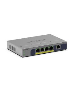NETGEAR GS105P Unmanaged Gigabit Ethernet (10/100/1000) Power over Ethernet (PoE) Desktop/Wall-Mounting Grey