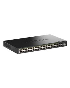 D-Link 52-Port Gigabit Stackable PoE+ Smart Managed Switch with 4 x 10G SFP+ Ports