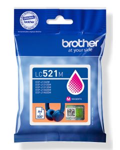 Brother LC521M Genuine Ink Cartridge - Magenta
