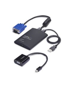 StarTech.com Portable Laptop Crash Cart Adapter, USB/VGA/Mini DisplayPort KVM Console, File Transfer and Video Capture, TAA Compliant