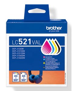 Brother LC521VAL Genuine Ink Cartridge Value Pack