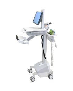 Ergotron StyleView EMR, LiFe Powered, UK Aluminium, Grey, White Multimedia cart