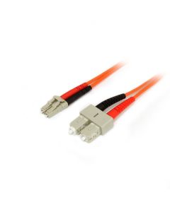 StarTech.com 2m Fiber Optic Cable - Multimode Duplex 50/125 - LSZH Fiber Jumper Cord - LC/SC