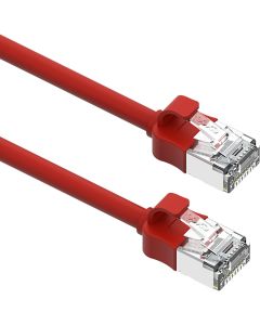 CAT6A MINI P/LEAD 0.3M RD X10