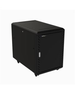 StarTech.com 4-Post 15U Server Rack Cabinet, Lockable 19" Data Rack Cabinet for Computer / AV / IT Equipment, Office / Home Network Rack with Casters & Adjustable Mounting Rails