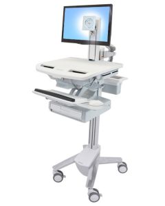 Ergotron StyleView Aluminium, Grey, White Flat panel Multimedia cart