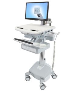 Ergotron StyleView Aluminium, Grey, White Flat panel Multimedia cart
