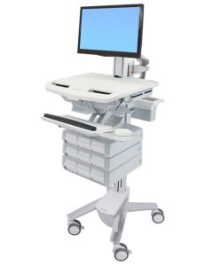 Ergotron StyleView Aluminium, Grey, White Flat panel Multimedia cart