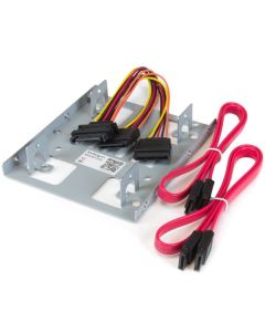 StarTech.com Dual 2.5" to 3.5" HDD Bracket for SATA Hard Drives - 2 Drive 2.5" to 3.5" Bracket for Mounting Bay