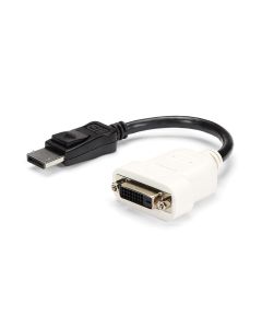 StarTech.com DisplayPort to DVI Adapter - DisplayPort to DVI-D Adapter/Video Converter - 1080p - DP 1.2 to DVI Monitor/Display Cable Adapter Dongle - DP to DVI Adapter - Latching DP Connector