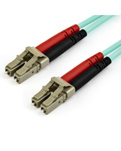 StarTech.com 10m (30ft) LC/UPC to LC/UPC OM4 Multimode Fiber Optic Cable, 50/125µm LOMMF/VCSEL Zipcord Fiber, 100G, Low Insertion Loss - LSZH Fiber Jumper Cord