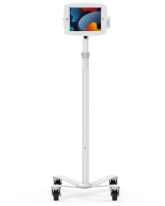 Compulocks iPad mini 8.3" Space Enclosure Medical Rolling Cart Extended White