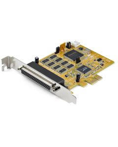 StarTech.com 8-Port PCI Express RS232 Serial Adapter Card, PCIe RS232 Serial Card, 16C1050 UART, Multiport Serial DB9 Controller/Expansion Card, 15kV ESD Protection, Windows Only - TAA