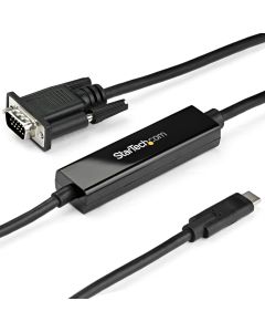 StarTech.com 3ft/1m USB C to VGA Cable - 1920x1200/1080p USB Type C to VGA Video Active Adapter Cable - Thunderbolt 3 Compatible - Laptop to VGA Monitor/Projector - DP Alt Mode HBR2