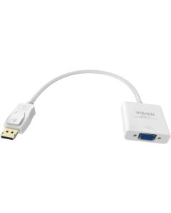 Vision TC-DPVGA video cable adapter 0.22 m VGA (D-Sub) DisplayPort White