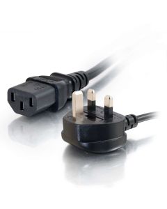 C2G 1m 16 AWG UK Power Cord (IEC320C13 to BS 1363)