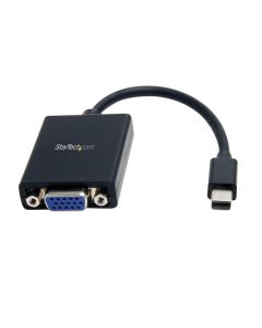 StarTech.com Mini DisplayPort to VGA Adapter - Active Mini DP to VGA Converter - 1080p Video - VESA Certified - mDP or Thunderbolt 1/2 Mac/PC to VGA Monitor/Display - mDP 1.2 to VGA Dongle