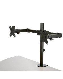 StarTech.com Desk Mount Dual Monitor Arm - Desk Clamp / Grommet VESA Monitor Mount for up to 32 inch Displays - Ergonomic Articulating Monitor Arm - Height Adjustable/Tilt/Swivel/Rotating