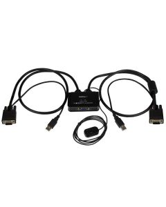 StarTech.com 2 Port USB VGA Cable KVM Switch - USB Powered with Remote Switch
