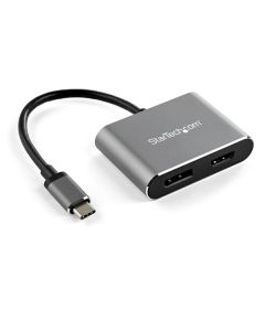 StarTech.com USB C Multiport Video Adapter - 4K 60Hz USB-C to HDMI 2.0 or DisplayPort 1.2 Monitor Adapter - USB Type-C 2-in-1 Display Converter HDMI/DP HBR2 HDR - Thunderbolt 3 Compatible