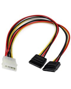 StarTech.com 12in LP4 to 2x SATA Power Y Cable Adapter