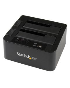 StarTech.com Dual Bay Hard Drive Duplicator, Standalone USB 3.0 (5 Gbps) / eSATA to 2.5/3.5" SATA III HDD/SSD Cloner/Copier, Hard Drive Docking Station, Hard Disk Cloner