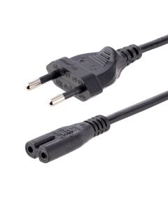 StarTech.com 1m (3ft) Laptop Power Cord, EU Plug to C7, 2.5A 250V, 18AWG, Laptop Replacement Cord, Printer Power Cable, Laptop Charger Cord, Laptop Power Brick Cord - UL Listed