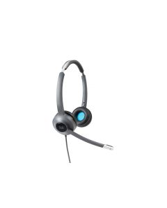 Cisco Headset 522, Wired Dual On-Ear 3.5 mm Headset with USB-C Adapter, Charcoal, 2-Year Limited Liability Warranty (CP-HS-W-522-USBC)